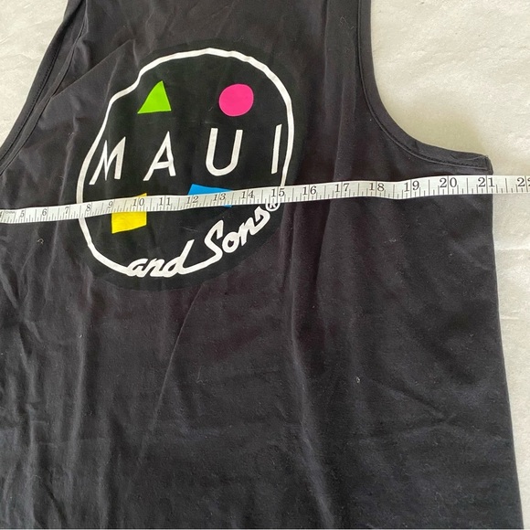 Maui and Sons Black Tank with Colorful Logo - Picture 8 of 8